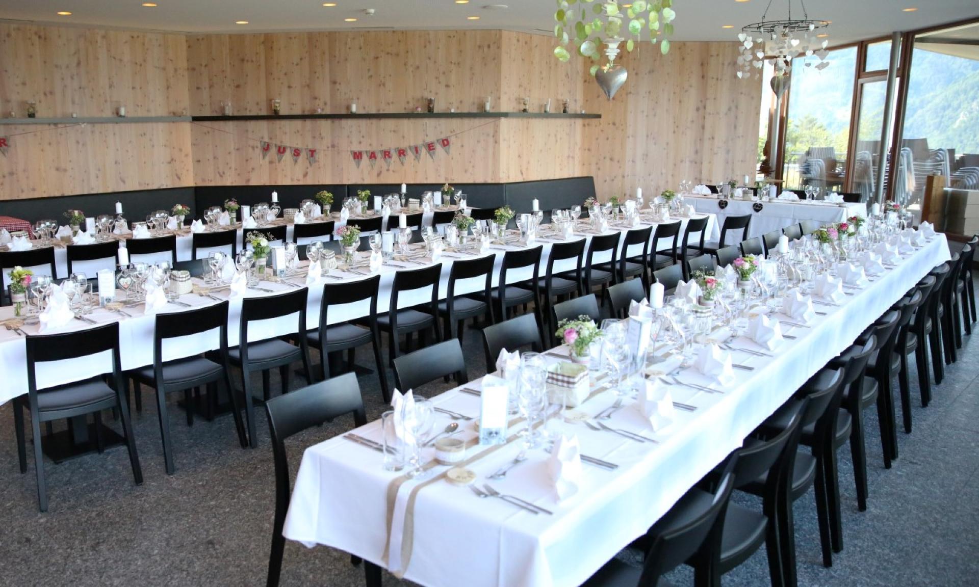 Bankette für bis zu 52 Personen im Seminarhotel Lihn