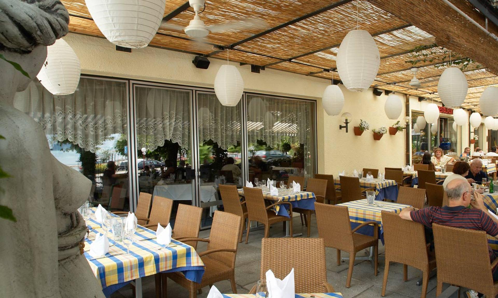 Restaurant Brasserie au Lac at Parkhotel Schwert, Weesen by Lake Walen