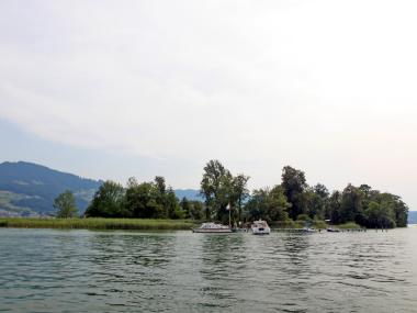 Lützelau Island, a Small Island in Lake Zurich